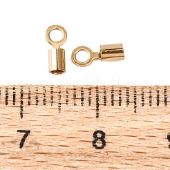 Ion Plating(IP) 304 Stainless Steel Fold Over Crimp Cord Ends&nbsp;STAS-P434-05C-G