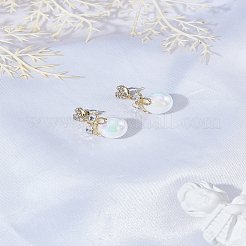 1 Pair Alloy Rhinestione Stud Earrings&nbsp;EJEW-LP0004-94