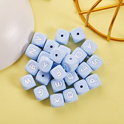 26Pcs 26 Style Silicone Alphabet Beads for Bracelet or Necklace Making&nbsp;SIL-SZ0001-01D