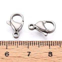 304 Stainless Steel Lobster Claw Clasps&nbsp;STAS-T065-13mm-34P