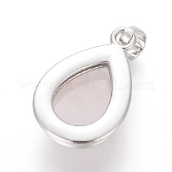 Natural Rose Quartz Pendants&nbsp;G-L512-C22
