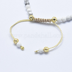 Natural Howlite Braided Bead Bracelets&nbsp;BJEW-I258-E04
