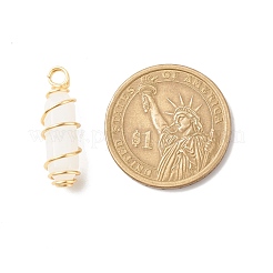 Natural White Jade Double Terminal Pointed Pendants&nbsp;PALLOY-JF01685-05