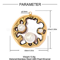 304 Stainless Steel Enamel Pendants&nbsp;STAS-OY013-34G