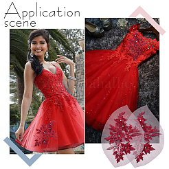 Flower Polyester Embroidery Ornament Accessories&nbsp;DIY-WH0061-029