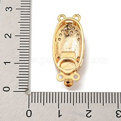Brass Micro Pave Cubic Zirconia Box Clasps&nbsp;KK-U037-21G