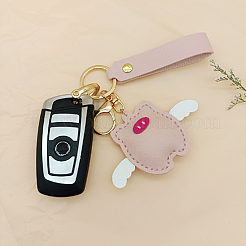 DIY Imitation Leather Flying Pig Pendant Keychain Sewing Kits&nbsp;DIY-WH0530-96