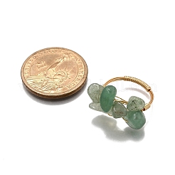 5Pcs Natural Gemstone Finger Rings&nbsp;RJEW-TA00202