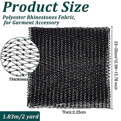Polyester Rhinestones Fabric&nbsp;DIY-WH0578-42A