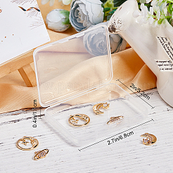 6Pcs 3 Styles Brass Micro Pave Clear Cubic Zirconia Pendants&nbsp;KK-BBC0001-50