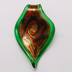 Handmade Gold Sand Lampwork Big Pendants&nbsp;LAMP-S101-1-B