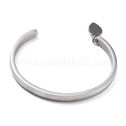 Tarnish Resistant 304 Stainless Steel Cuff Bangles&nbsp;STAS-C023-01