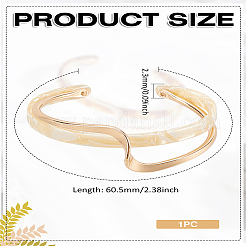 1Pc Brass Resin Cuff Bracelets for Women&nbsp;BJEW-LP0002-26B