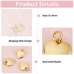 16Pcs 2 Colors Brass Pendants&nbsp;KK-BC0014-33