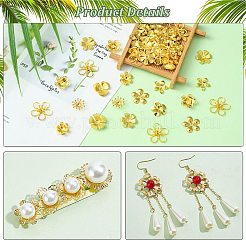 100Pcs 10 Style Brass Bead Caps&nbsp;KK-CJ0002-12