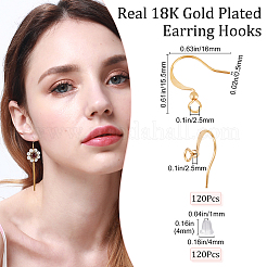 120Pcs Brass Earring Hooks&nbsp;KK-BBC0002-47