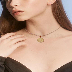2Pcs 2 Colors 304 Stainless Steel Pendants&nbsp;STAS-LP0003-92A