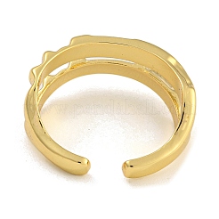 Brass Open Cuff Rings&nbsp;RJEW-P127-04G