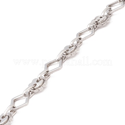 Non-Tarnish 304 Stainless Steel Rhombus & Sun Link Chains&nbsp;CHS-F017-11P
