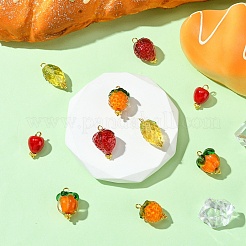10Pcs 5 Styles Handmade Lampwork Pendants&nbsp;PALLOY-YW00049