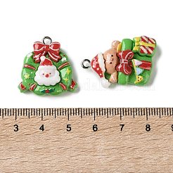 Christmas Opaque Resin Pendants&nbsp;RESI-I352-01P-01
