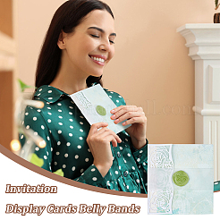 Translucent Tracing Paper Invitation Display Cards Belly Bands&nbsp;DIY-WH0430-427