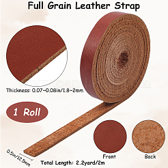 2M Flat AB Grade Cowhide Leather Cord&nbsp;AJEW-WH0479-73D-01