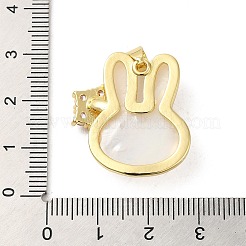 Rack Plating Brass Micro Pave Cubic Zirconia with Pendants&nbsp;KK-P241-43G