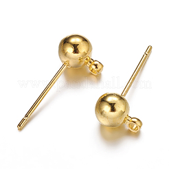 Brass Ball Post Ear Studs&nbsp;EC254-G