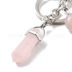 Natural Rose Quartz Keychain&nbsp;KEYC-M022-05H