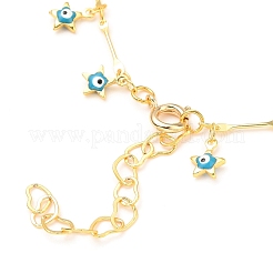 Star Evil Eye Charm Bracelets & Necklaces Jewelry Sets&nbsp;SJEW-JS01135