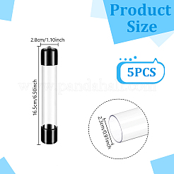 5Pcs PVC Plastic Transparent Storage Tube&nbsp;FIND-GA0008-68B