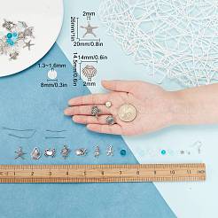 Blue Ocean Theme Earrings DIY Making Kits&nbsp;DIY-SC0017-90