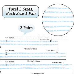 3 Pairs 3 Style Tie-Dye Style Flat Smooth Polyester Shoelaces&nbsp;FIND-GF0004-70C