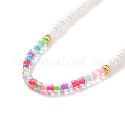 Glass Seed Beaded Elastic Waist Bead Chains&nbsp;NJEW-C00021