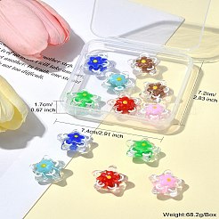 12Pcs 6 Colors Handmade Lampwork Beads&nbsp;LAMP-CJ0001-98