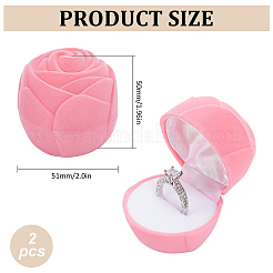 Rose Velvet Jewelry Boxes&nbsp;LS-CON-WH0092-63A