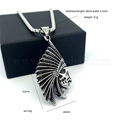 Vintage Native American 304 Stainless Steel Pendant Men’s Necklaces&nbsp;AR3449