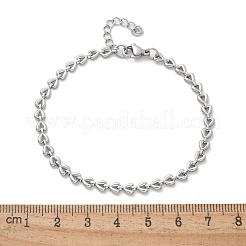 304 Stainless Steel Triangle Link Chain Bracelets for Women&nbsp;BJEW-F488-23P