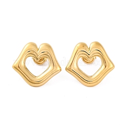 Ion Plating(IP) 304 Stainless Steel Stud Earrings&nbsp;EJEW-G395-08G