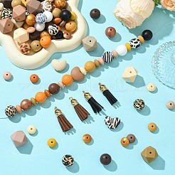 DIY Leopard Print Beadable Pen Beads Kits&nbsp;DIY-CJ0002-65