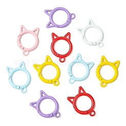 30Pcs 6 Colors Zinc Alloy Spring Gate Rings&nbsp;KEYC-CJ0001-17