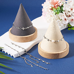 4Pcs 2 Styles 304 Stainless Steel Star & Rhombus Link Chain Bracelet Making&nbsp;AJEW-TADJ00008