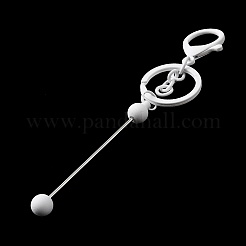 Spray Painted Alloy Bar Beadable Keychain for Jewelry Making DIY Crafts&nbsp;KEYC-A011-02G