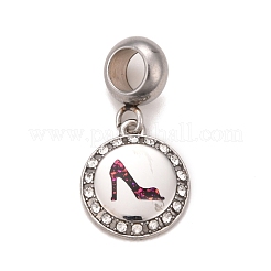 304 Stainless Steel Crystal Rhinestone European Dangle Charms&nbsp;STAS-F278-26P