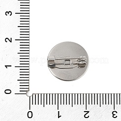 304 Stainless Steel Brooch Cabochon Settings&nbsp;STAS-E547-08J-P