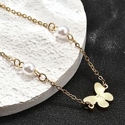 304 Stainless Steel Butterfly Link Bracelets&nbsp;BJEW-C098-01B-G
