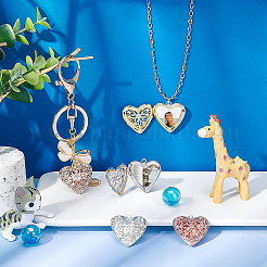10Pcs 5 Colors Brass Diffuser Locket Pendants&nbsp;KK-BC0008-31