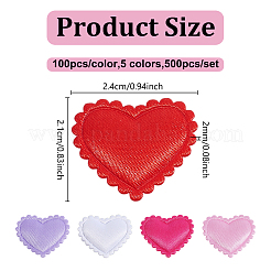 500Pcs 5 Colors Polyester Sponge Heart Petals Confetti&nbsp;AJEW-GA0010-30