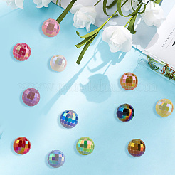 60cs 12 Colors UV Plating Rainbow Iridescent Acrylic Beads&nbsp;PACR-PA0001-11